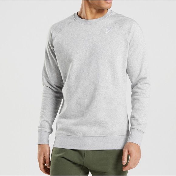 Gymshark Other - Men’s Gymshark Crest Sweatshirt Slim Fit Small light grey marl